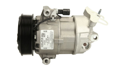 Compresor aer conditionat Nissan Qashqai/Qashqai +2 (J10), 08.2008-12.2013, motorizare 1.6, 85kw, benzina, rola curea 115 mm, 7 caneluri, tip Delphi/Harison: 5CVC
