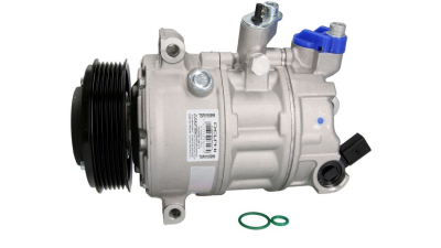Compresor aer conditionat Audi A3 (8P), 2003-2013, motor 1.2 TFSI, 77kw, 1.4 TFSI, 92kw; 1.6, 75kw/85kw, benzina, rola curea 110 mm, 6 caneluri, Delphi tip