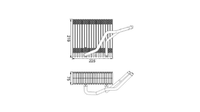 Evaporator aer conditionat 210x225x73mm, DELPHI TSP0525032
