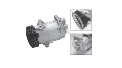Compresor aer conditionat Nissan Almera, 2000-2007, motorizare 1.5 dci, 60kw, diesel, rola curea 125 mm, 6 caneluri, Delphi tip: Harrison CVC