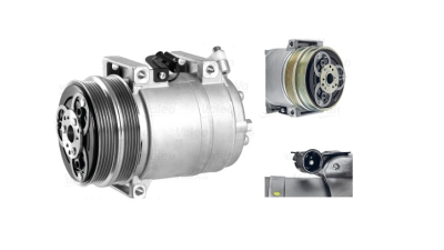 Compresor aer conditionat Ford Focus C-MAX, 2003-2007, motorizare 1.6, 74kw/85kw; 1.8, 88kw/92kw, 2.0, 107kw, benzina, rola curea 130/120 mm, 10 caneluri, tip Zexel: DKS15D