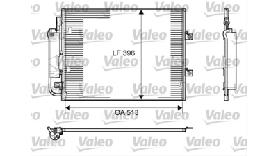 Condensator climatizare AC OEM/OES (Valeo), RENAULT TWINGO, 2007-2014; motor 1.2/1.2 TCE; 1.6 benzina; 1,5 dci, aluminiu/ aluminiu brazat, 545 (520)x400x12 mm, cu uscator filtrat