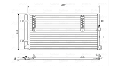 Condensator climatizare AC OEM/OES (Valeo), AUDI A4 (B8), 2008-2016, A5 (B8), 2007-2016, Q5 (8R), 2008-2017 motor 1,8/2,0 TFSI; 3,0/3,2/4,2 V6 benzina; 2,0/2,7/3,0 TDI, aluminiu/ aluminiu brazat, 