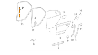 Sina Retinere Usa Dreapta Vw 1K5833308J