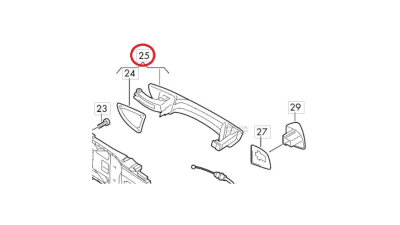 Maner Usa Stanga Vw 1K8837205FGRU
