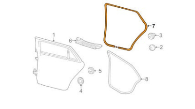Garnit Exterior Usa Spate Stanga Vw 1K98397015AP