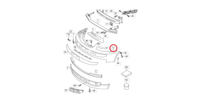 Bara Fata Grunduita Vw 1T0807217CGRU