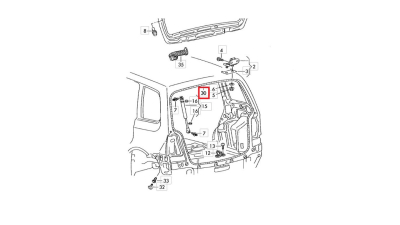 Cheder Hayon Pe Caroserie Vw 1T0827705K