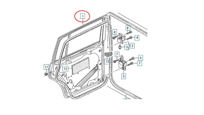 Usa Spate Dreapta Vw 1T0833056S