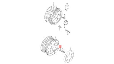 Saiba Interioara - Conica Pentru Roti Duble - O.E. Vw 2D0601145