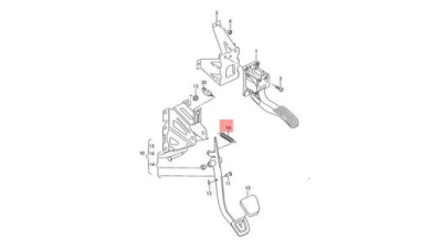 Arc Pedala Frana Vw 2E0721925