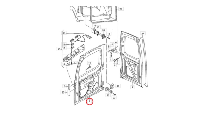 Usa Batanta Stanga Spate Vw Caddy III 2K 2004- , originala 2K0827091H