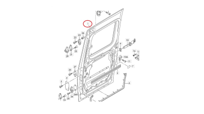 Usa Culisanta Dreapta Cu Locas Geam Vw Caddy 3 2004- ; originala 2K5843108C