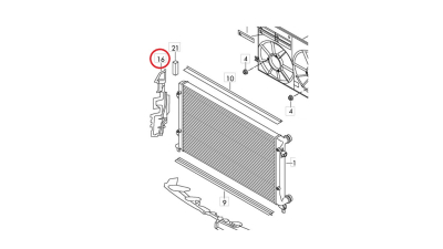 Deflector Radiator Dreapta Vw 3AA121284