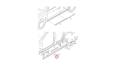 Ornament Exterior Prag Dreapta Vw 3AA853092CGRU