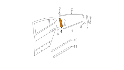 Ornament Usa Spate Stanga Vw 3C0839901B03C