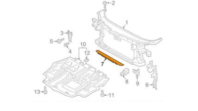Defector Radiator Central Supe Vw 3C8121330C