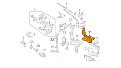 Vas Superior Lichid Spalare Parbriz Vw 3C8955453G