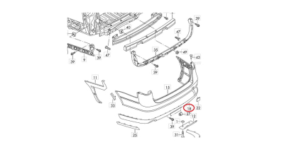 Spoiler Bara Spate Vw 3C9807521LGRU