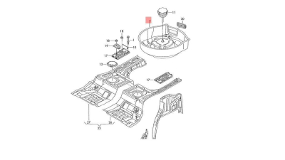 Locas Roat Vw 3D0803261T