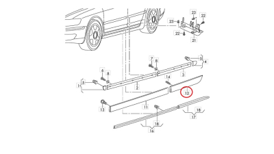 Bandou Usa Spate Dreapta Inf Vw 3D0854950CV7S
