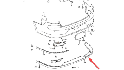 Spoiler Inferior Bara Spate Vw 3G0807521FGRU