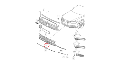 Grila Vw 3G0853671B9B9