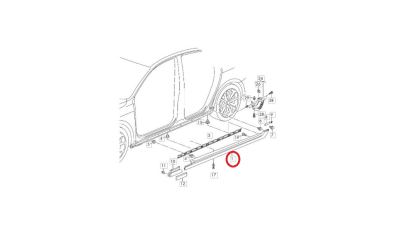 Ornament Prag Dreapta Vw 3G0853858DGRU