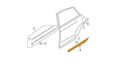Bandou Usa Dreapta Spate Vw 4F0853970LGRU