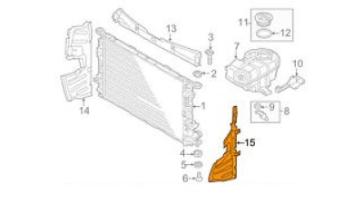 Deflector Stanga Radiator Vw 4G0121283T