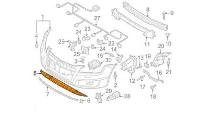 Placa Finala Vw 4G8807611C