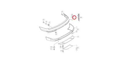 Bara Spate Rev Vw 4L0807303DGRU