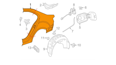Aripa Stanga Spate Vw 5C6809843A