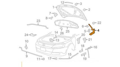 Balama Capota Motor Dreapta Vw 5C6823302A