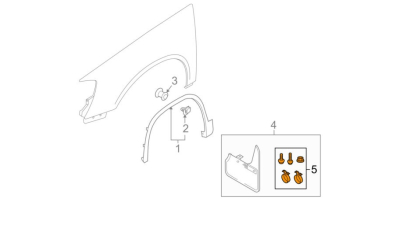 Set Piese Pentru Fixare Vw 5N0075711