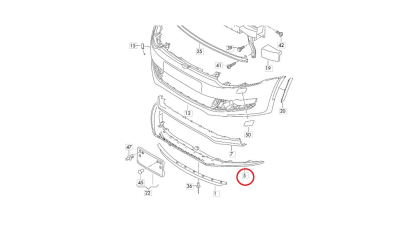 Spoiler Fata Vw 6R0805915B9B9