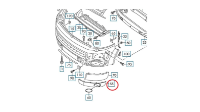 Grila Far Ceata Bara Fata Dreapta Vw 7E0807490B9B9