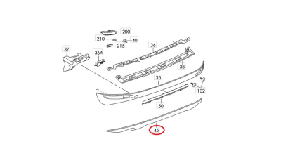 Ornament Spoiler Bara Spate Vw 7P68074829B9