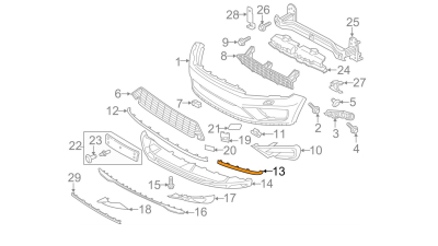 Ornament Crom Bara Fata Dreapta Vw 7P68532542ZZ