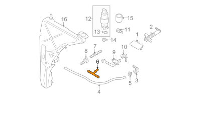 Racord Spalator Far Vw 8E0955975
