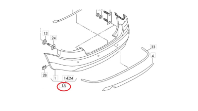 Bara Spate Vw 8E9807303AGRU