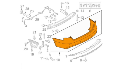 Bara Spate Vw 8K5807067CGRU