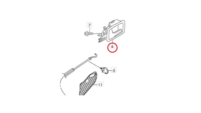 Maner interior Usa Stanga Fata Vw 8P3837019A4PK