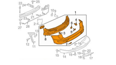 Bara Spate Vw 8R0807303GRU