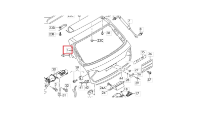 Hayon spate 2009-2016 Audi Q5 ;  8R0827023C