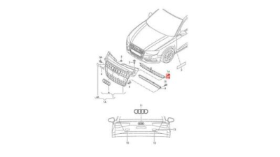 Grila Vw 8T0853037A