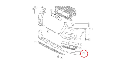 Spoiler Bara Fata Vw 8U08070614U8