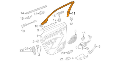 Capitonaj Sup. Portiera Spate Vw 8U08676714PK