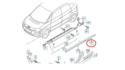 Bandou Usa Spate Dreapta Vw 8Z085399601C