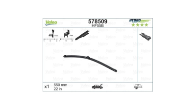 Lamela stergator Hidroconect Citroen C5 (Rd/Td), 01.2008-; Ford Mondeo, 10.2014-; Mercedes A-Klasse (W169), 05.2008-06.2012; Mercedes A-Klasse (W169), 09.2004-05.2008, Fata, Dreapta, VALEO